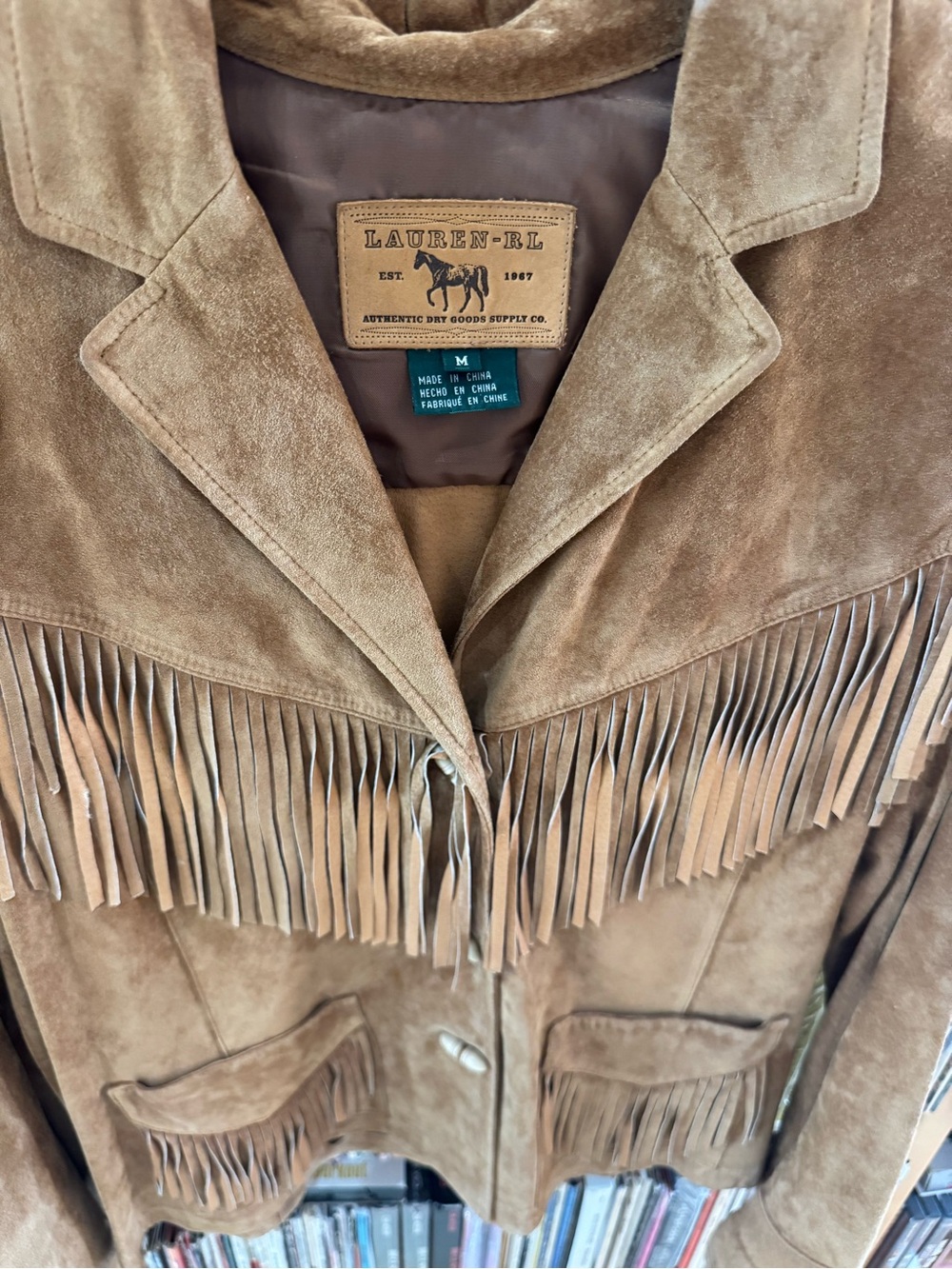 PRICE DROP: LAUREN-RL EST 1967(VTG), M, soft SUEDE EXTERIOR/LEATHER INTERIOR JKT - Picture 6 of 13